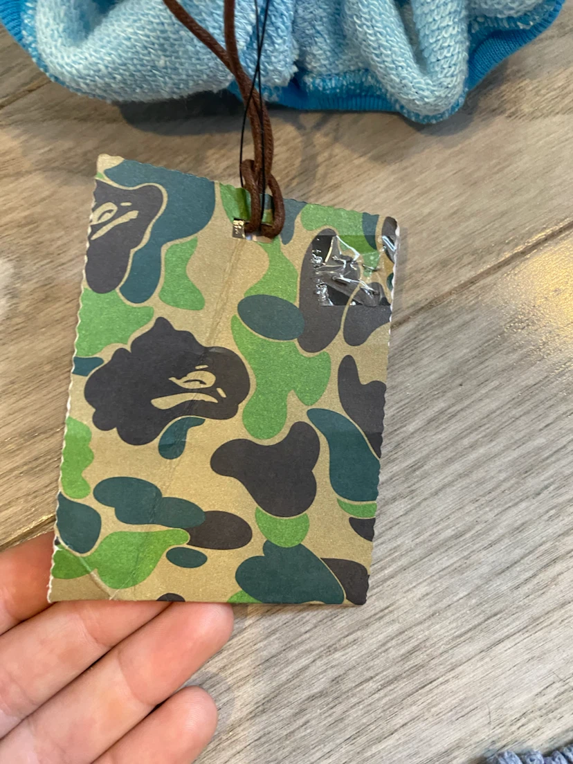 BAPE KIDS Camo Sweat Shorts Blue - photo 5