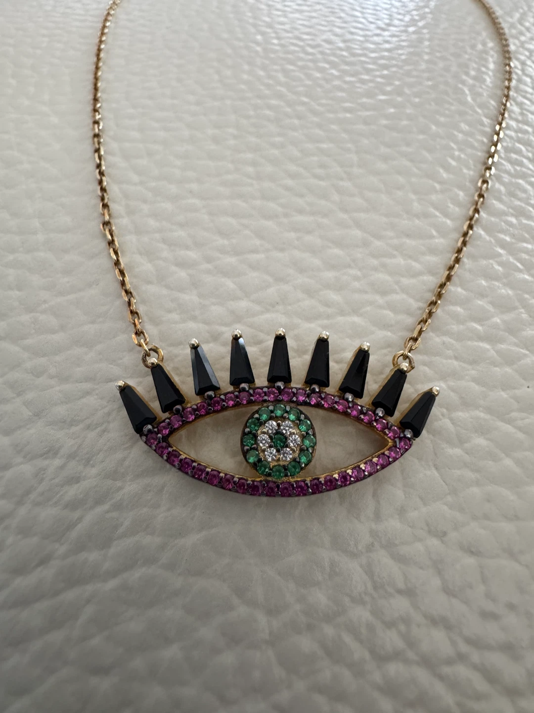 Evil eye necklace (coloured stones) - photo 2