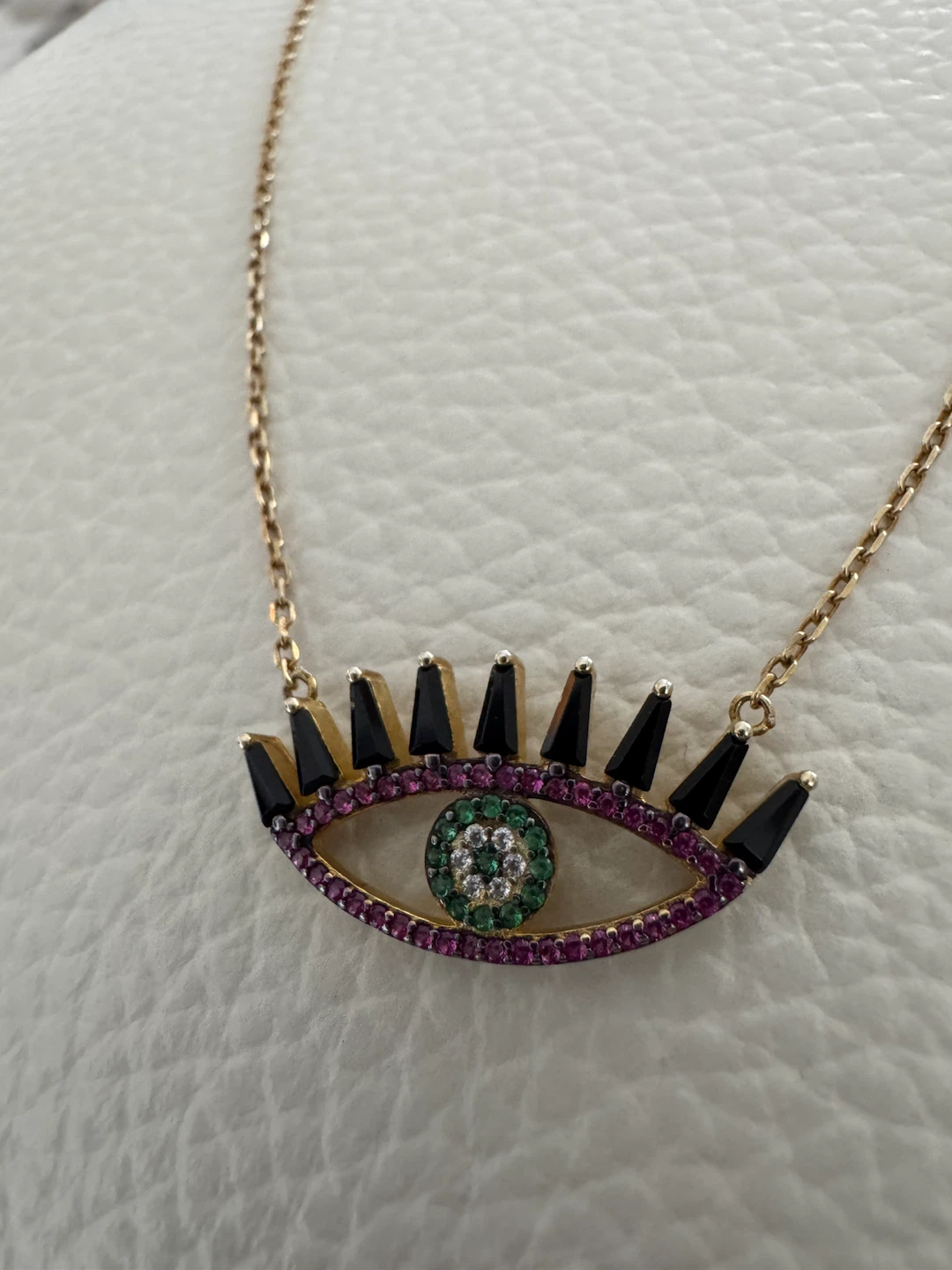 Evil eye necklace (coloured stones) - photo 3