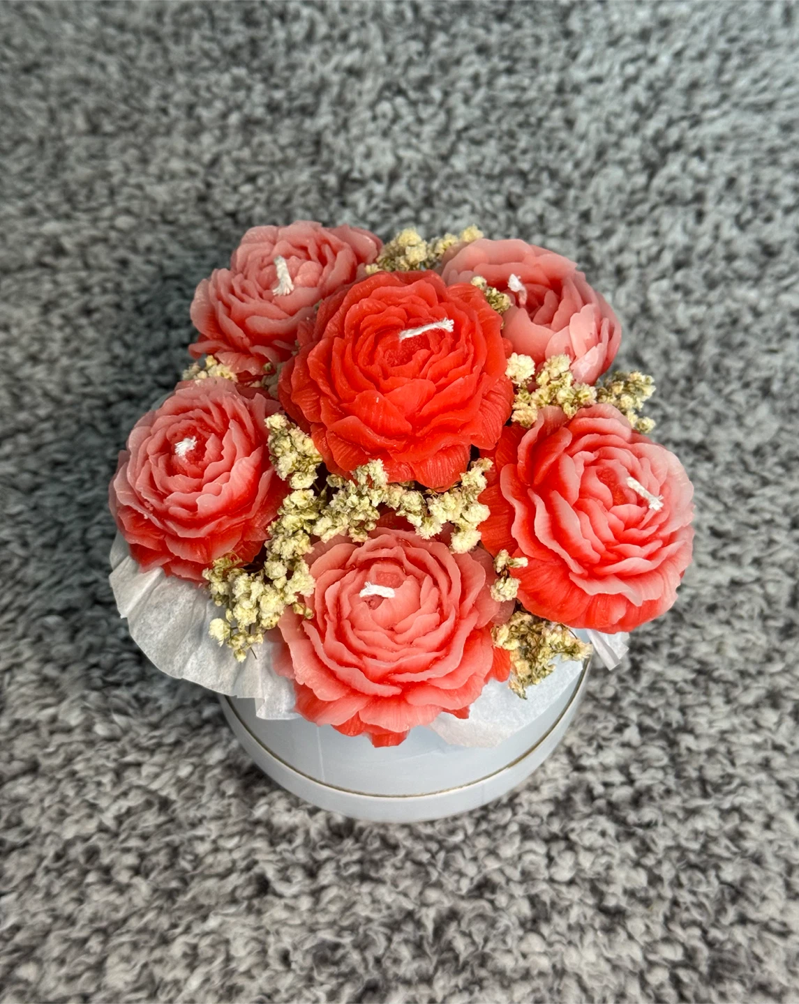 Rose Scented Candle Arrangement