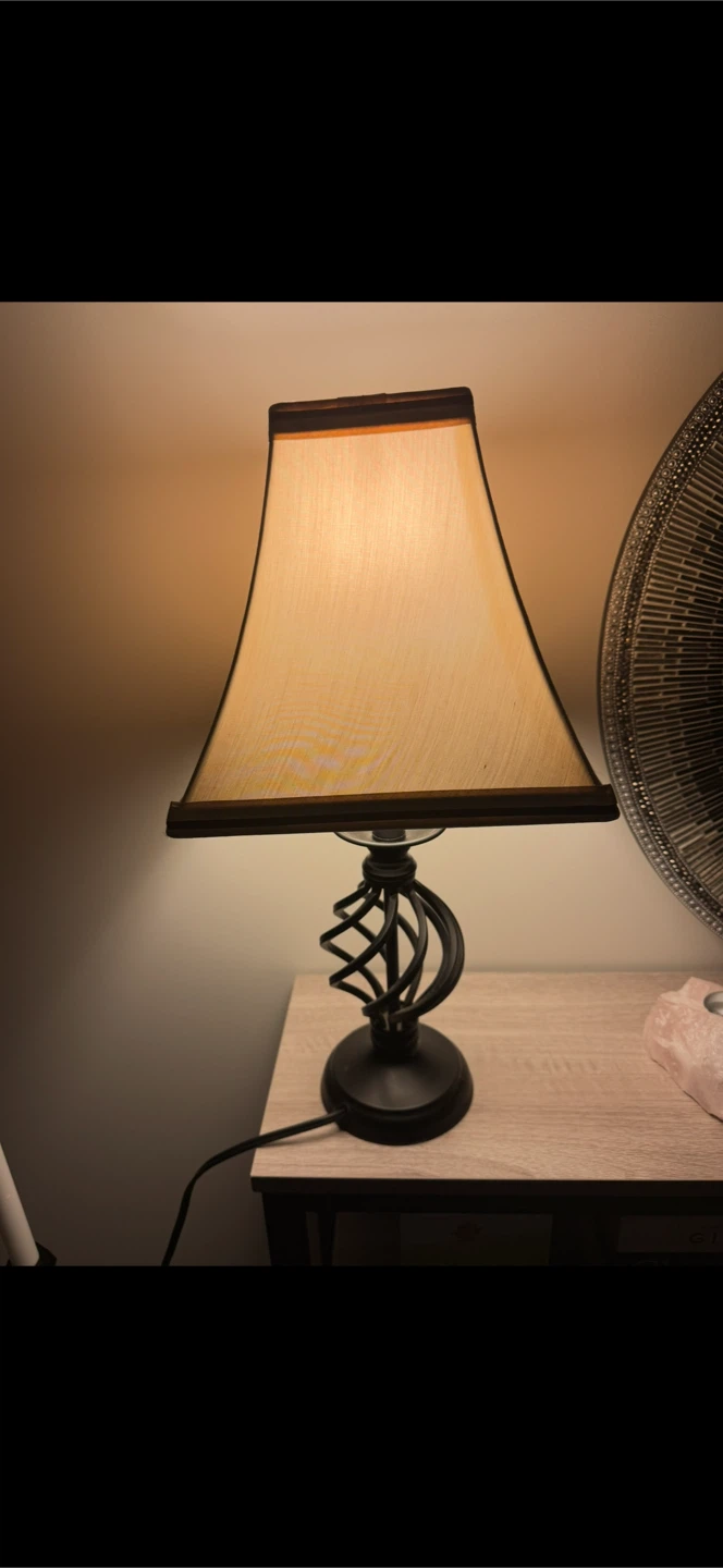 Table Lamps - Black Base, Beige Shade (Set of 2) - photo 2