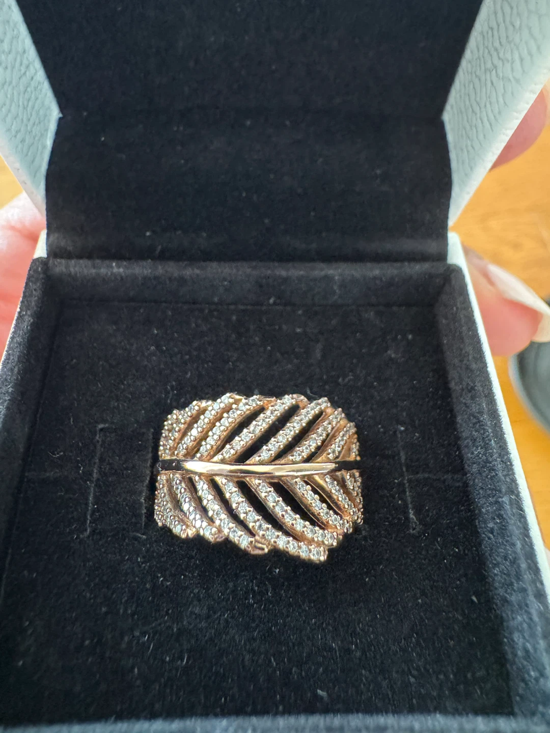 Pandora feather ring