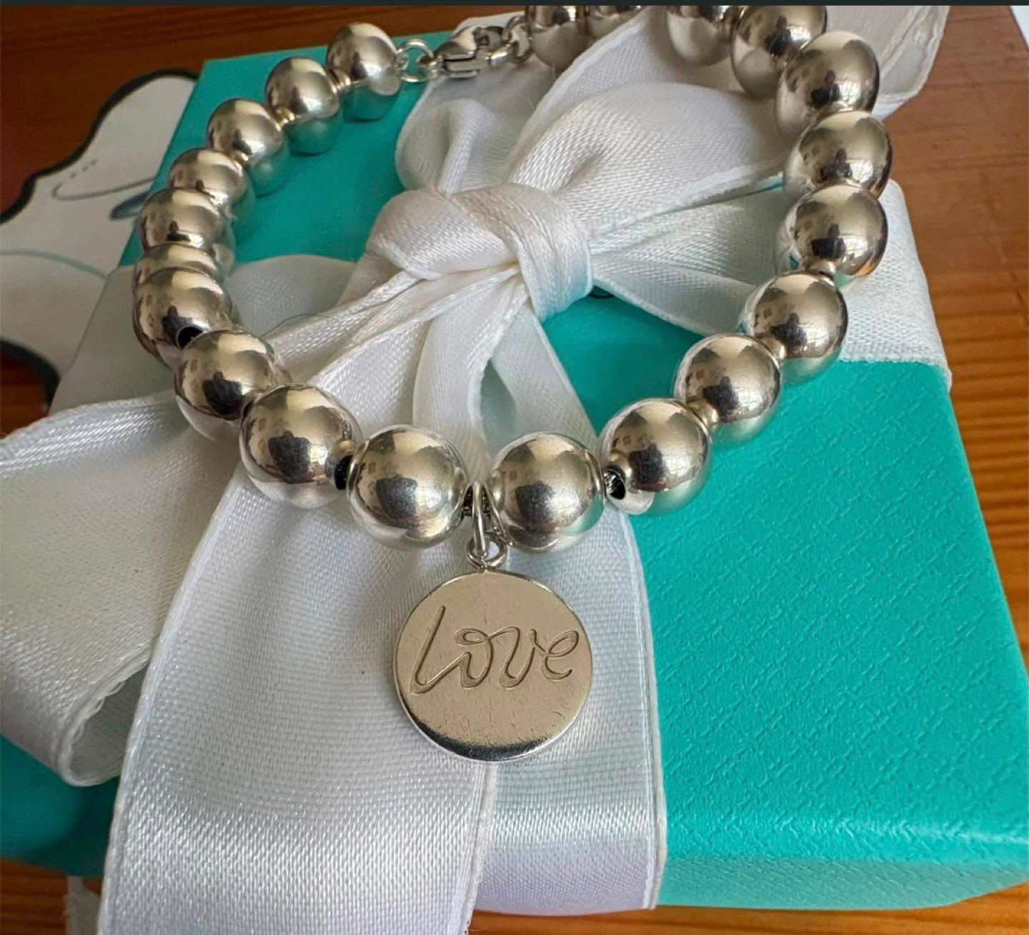 💯 Authentic Tiffany and Co. “LOVE” Bead Bracelet - photo 3