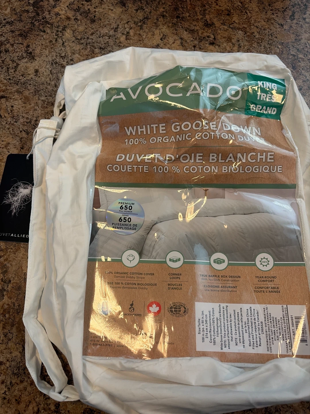 Pick up: Avocado White Goose Down Duvet (King)