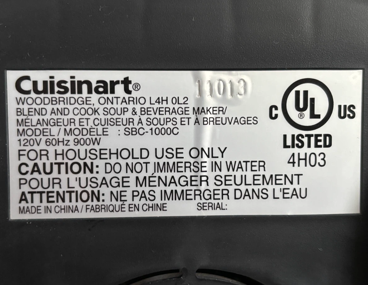 Cuisinart SBC-1000C Blend and Cook Soup & Beverage Maker - photo 3