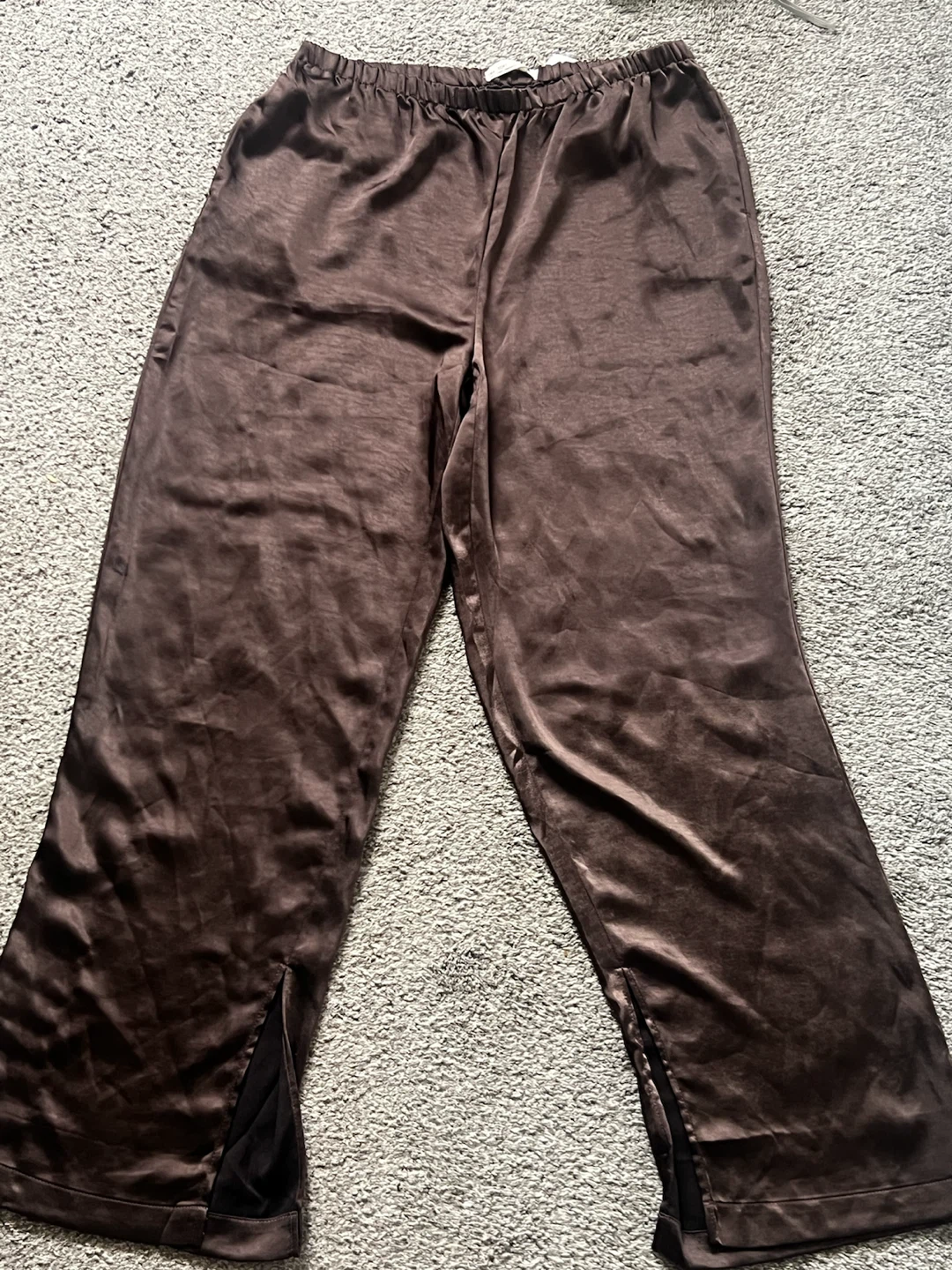 Brown Satin Wide Leg Pants - photo 2