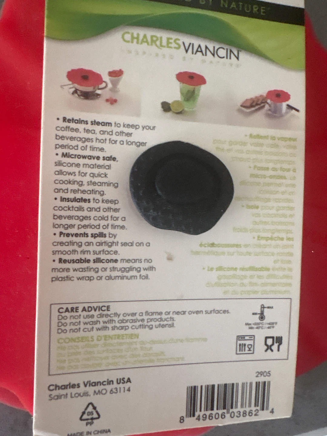 2 Charles Viancin Silicone Poppy Drink Covers - photo 2