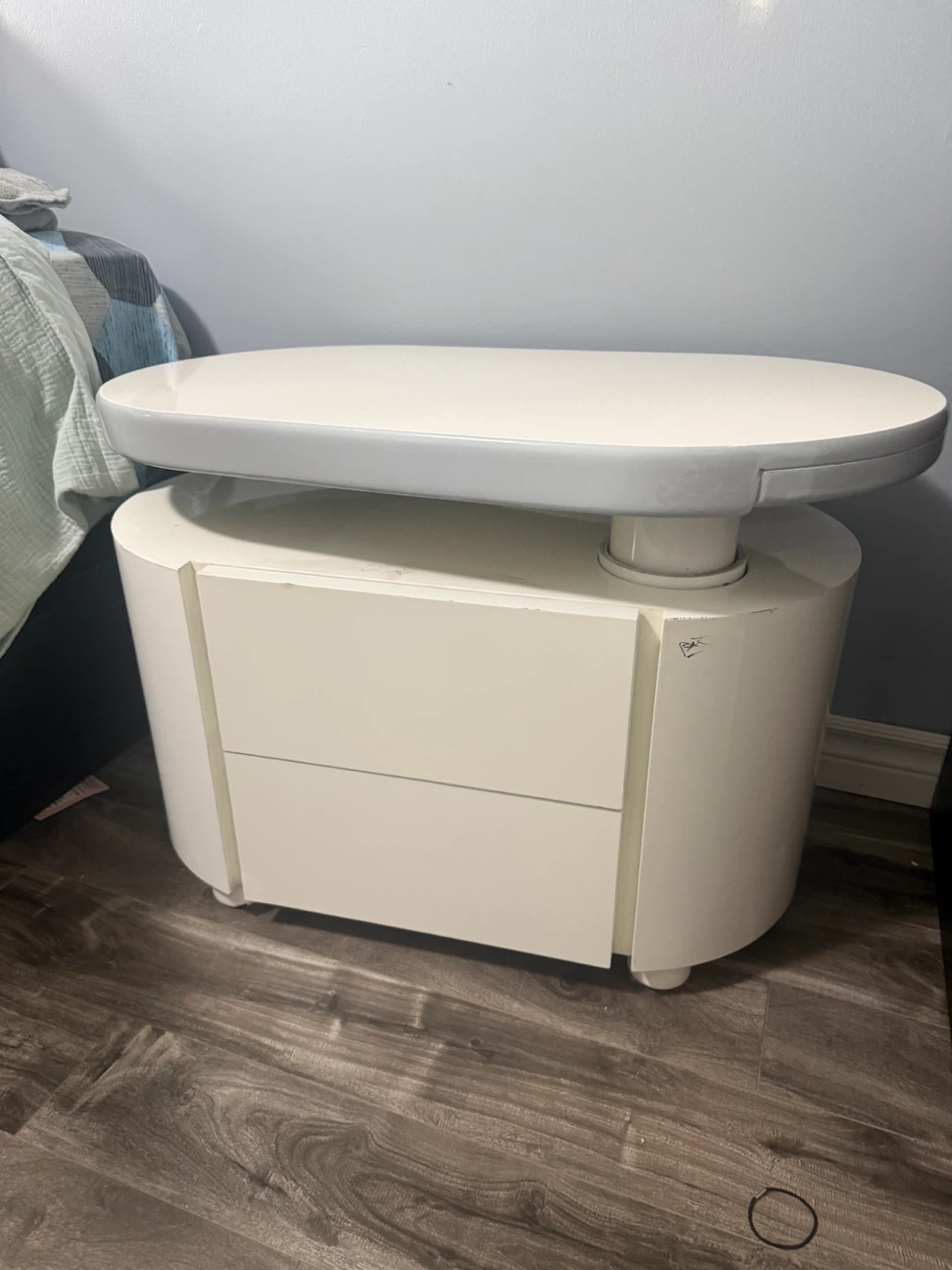 Two White Nightstand with Two Drawers - photo 2