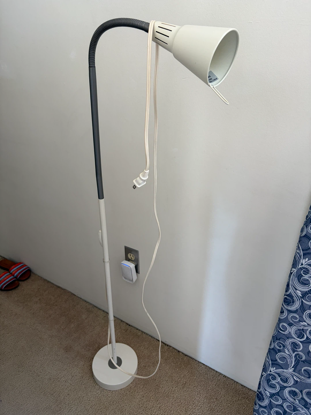 IKEA White Floor Lamp with Adjustable Neck