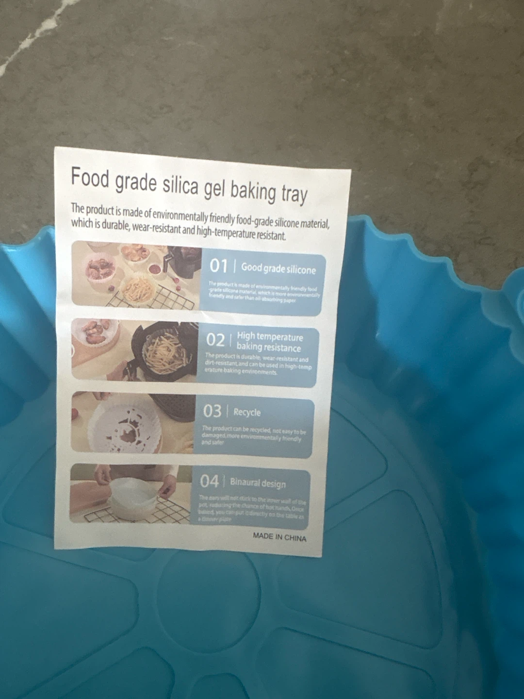 Blue Silicone Baking Tray and Muffin Mold Set - photo 2