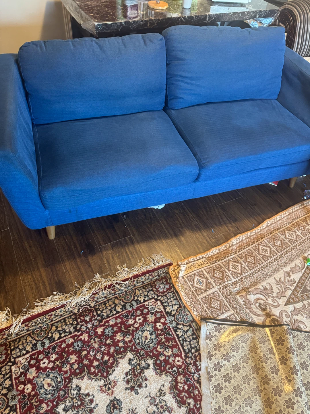 Blue 2-Seater Sofa