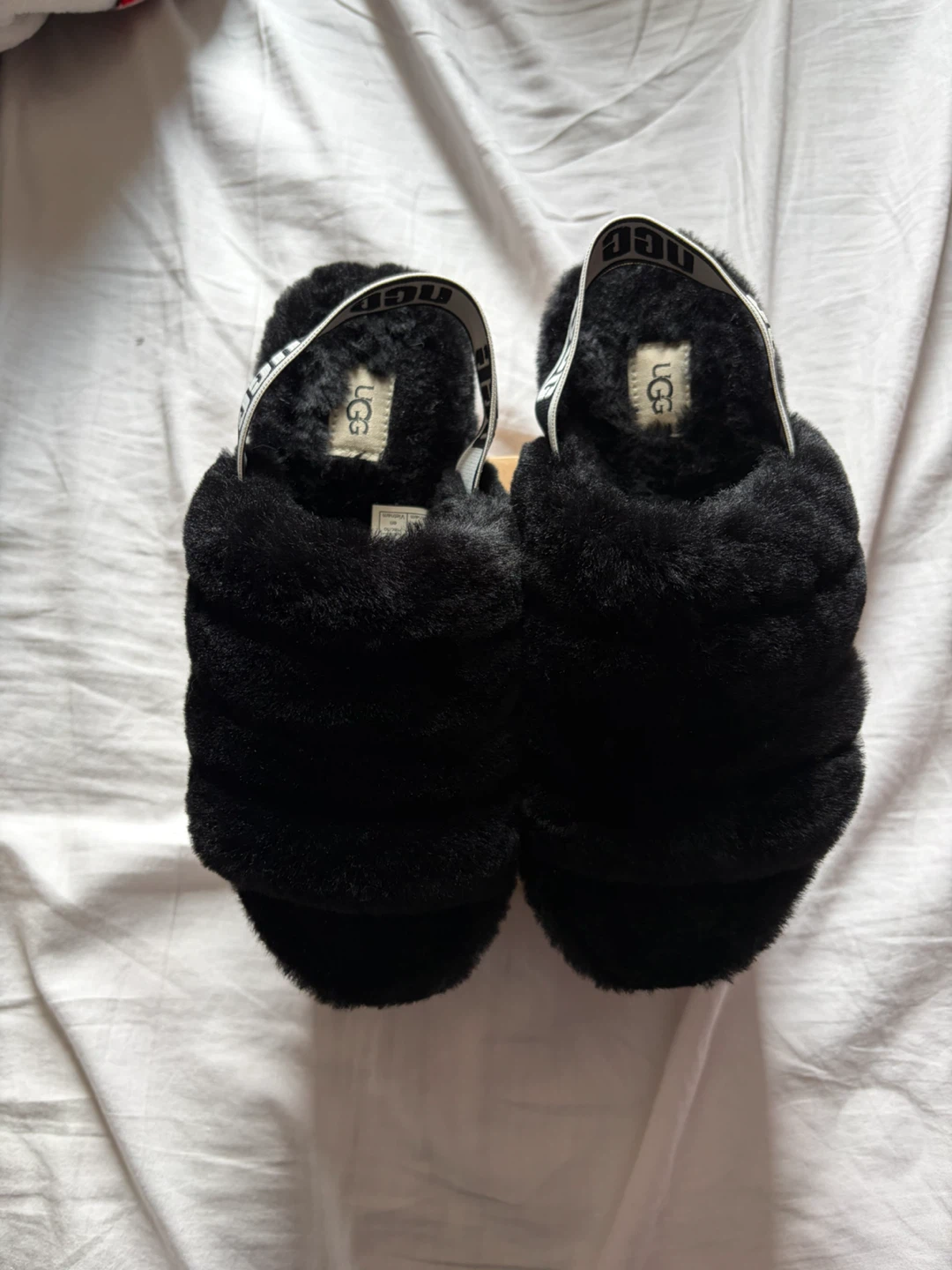 UGG Fluff Yeah Slide Sandals Black