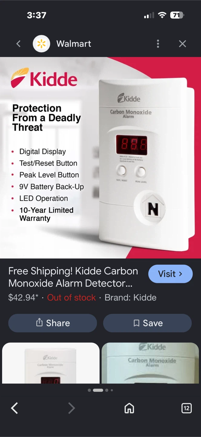 Kidde Dual Power Digital Display Carbon Monoxide Alarm - photo 5