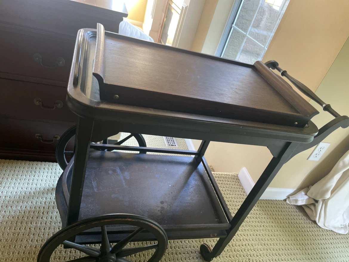 Vintage Wooden Bar Cart