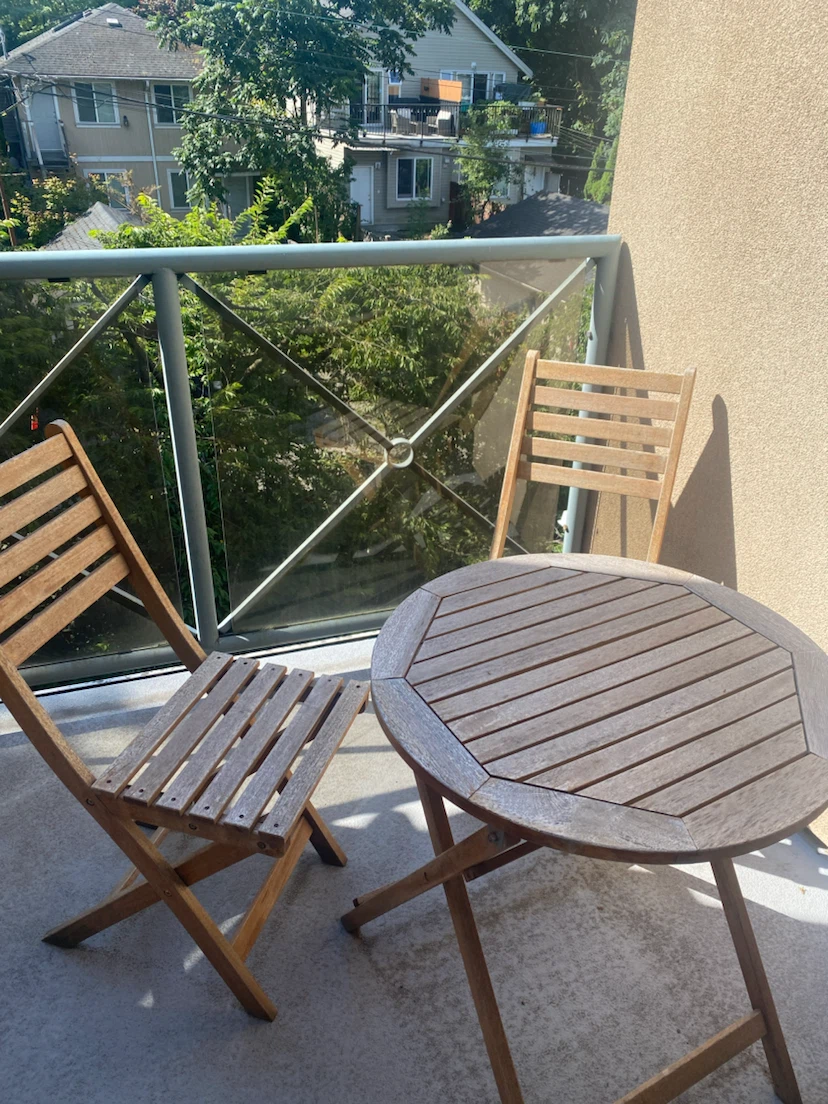 Wooden Bistro Set - Table and Two Chairs - photo 2