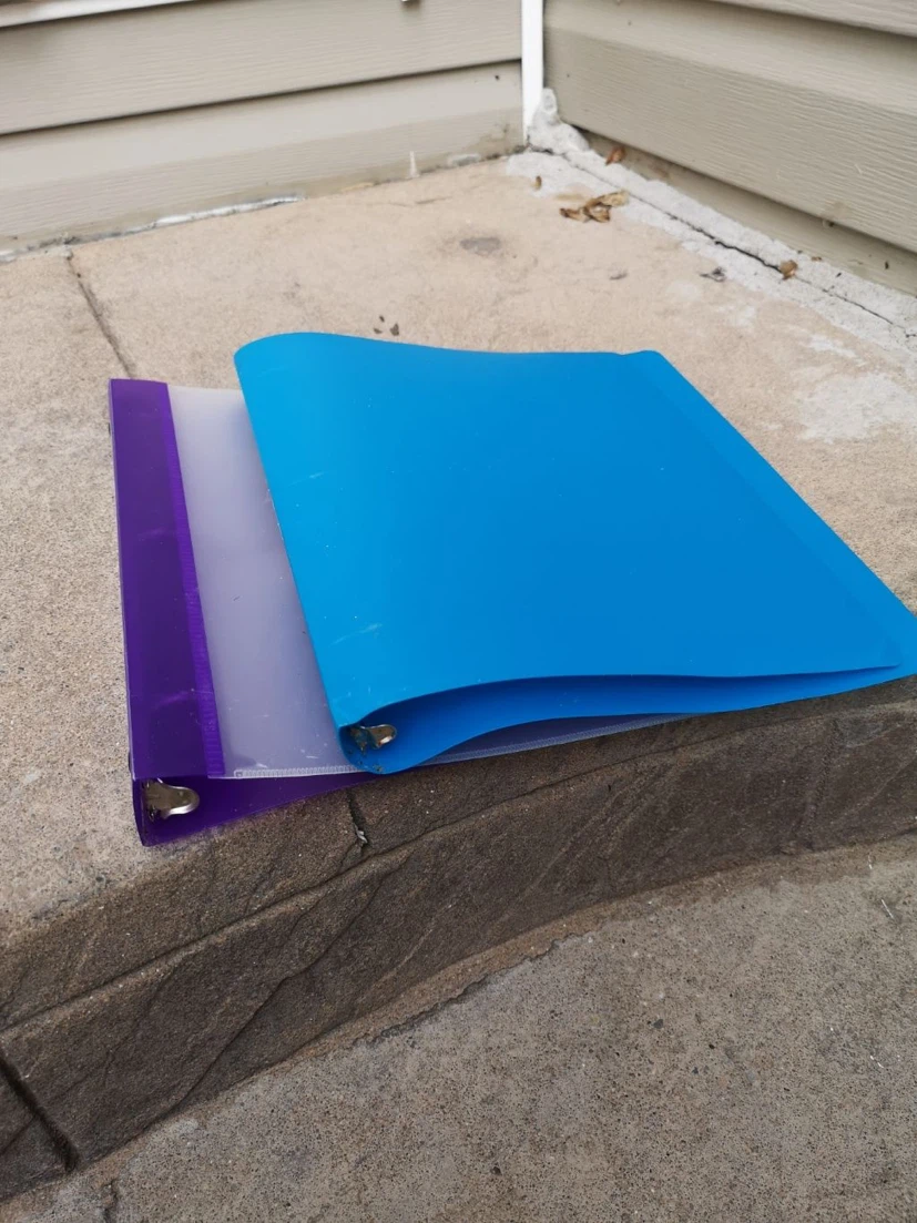 Blue and Purple Binder
