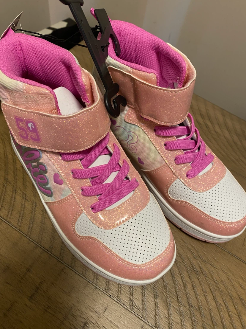 Barbie Pink Glitter High-Top Sneakers size 2 - photo 3