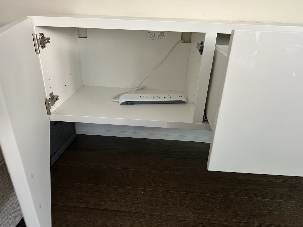 White Floating Media Console - photo 3