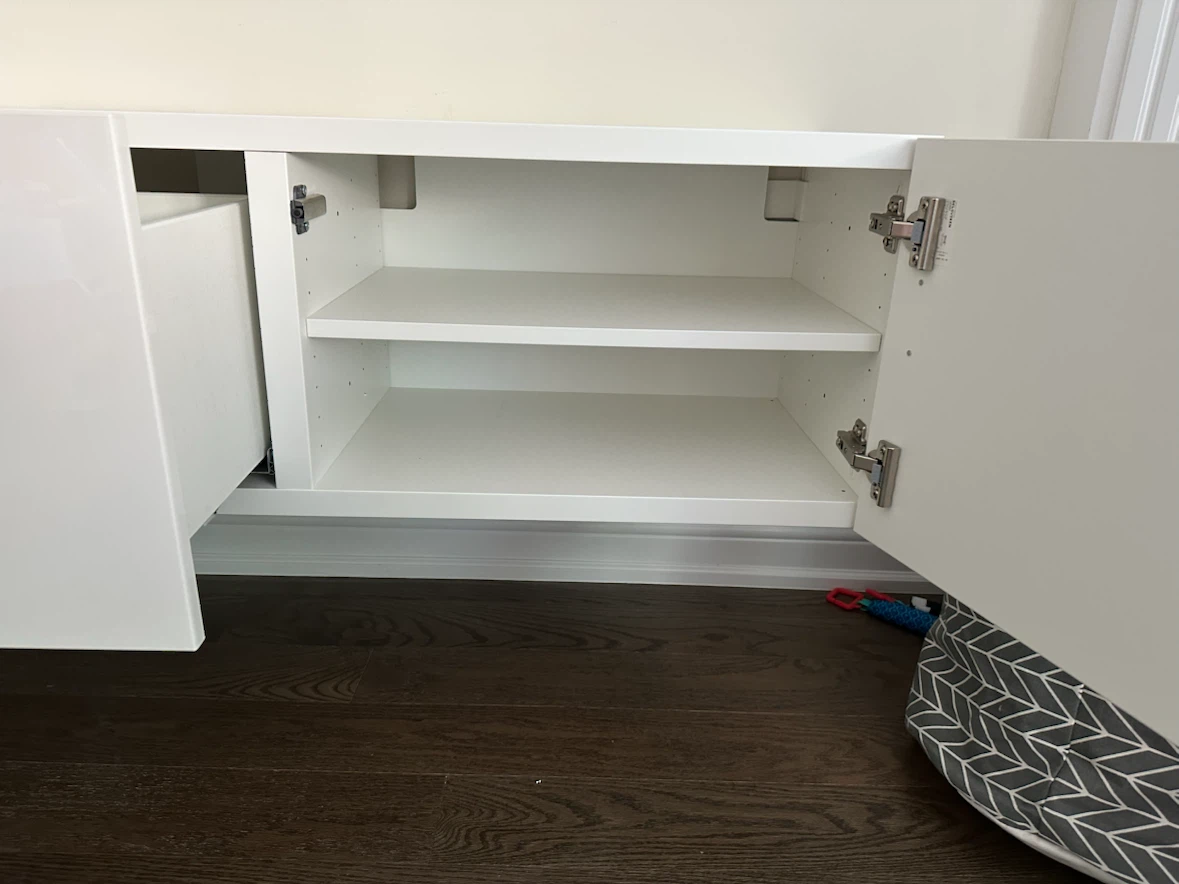 White Floating Media Console - photo 5