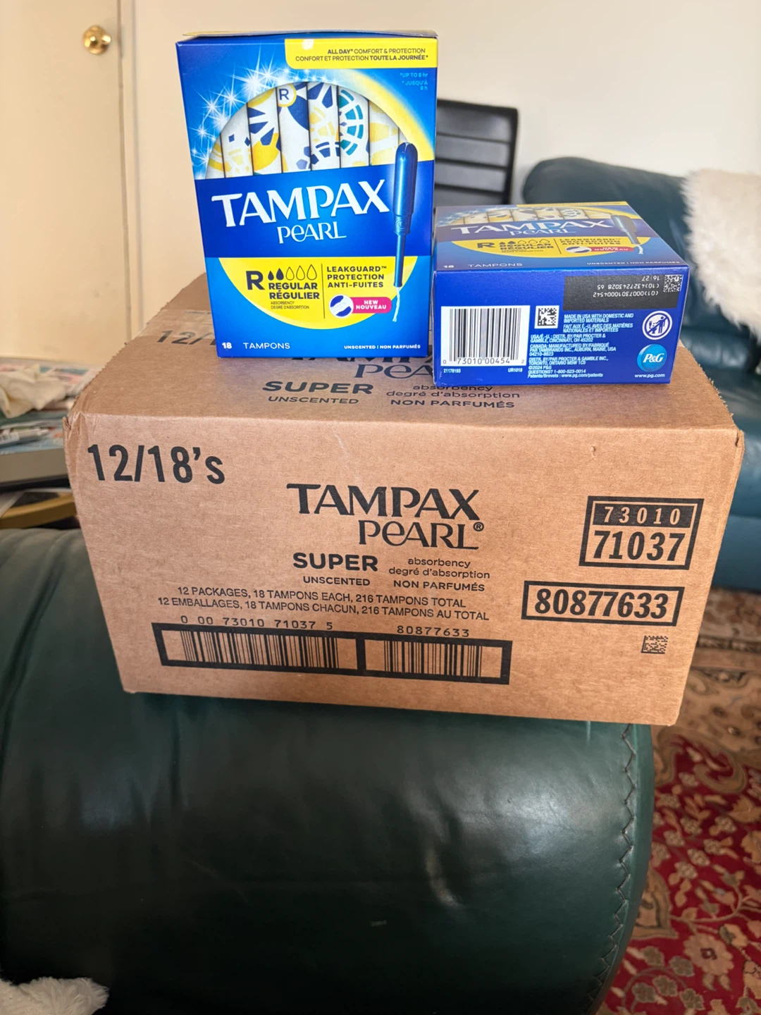 Tampax Pearl Super Absorbency Tampons - 216 Count