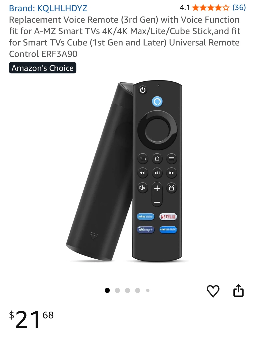 Amazon Fire TV Voice Remote