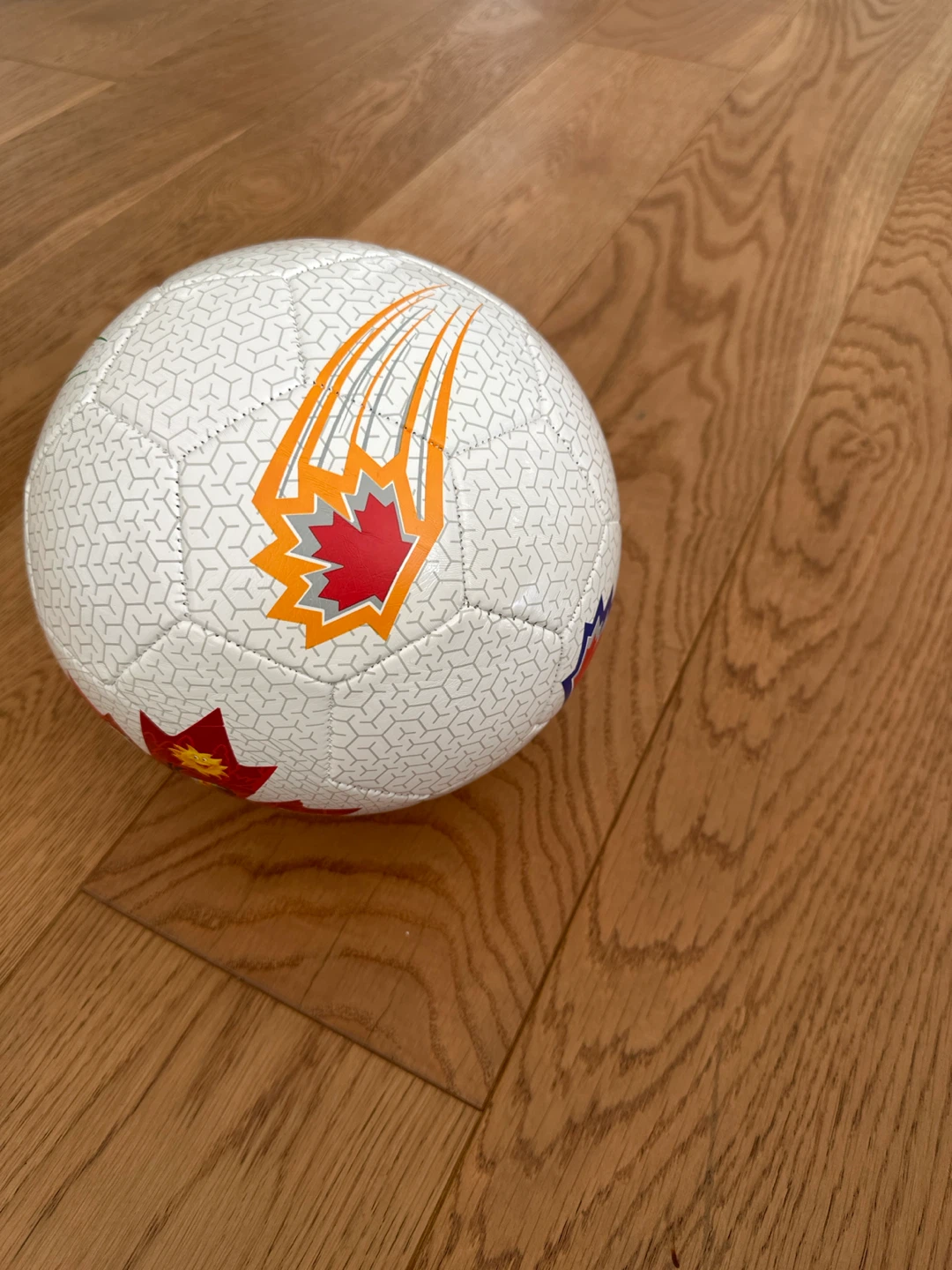 Soccer Ball with Canadian Maple Leaf Design