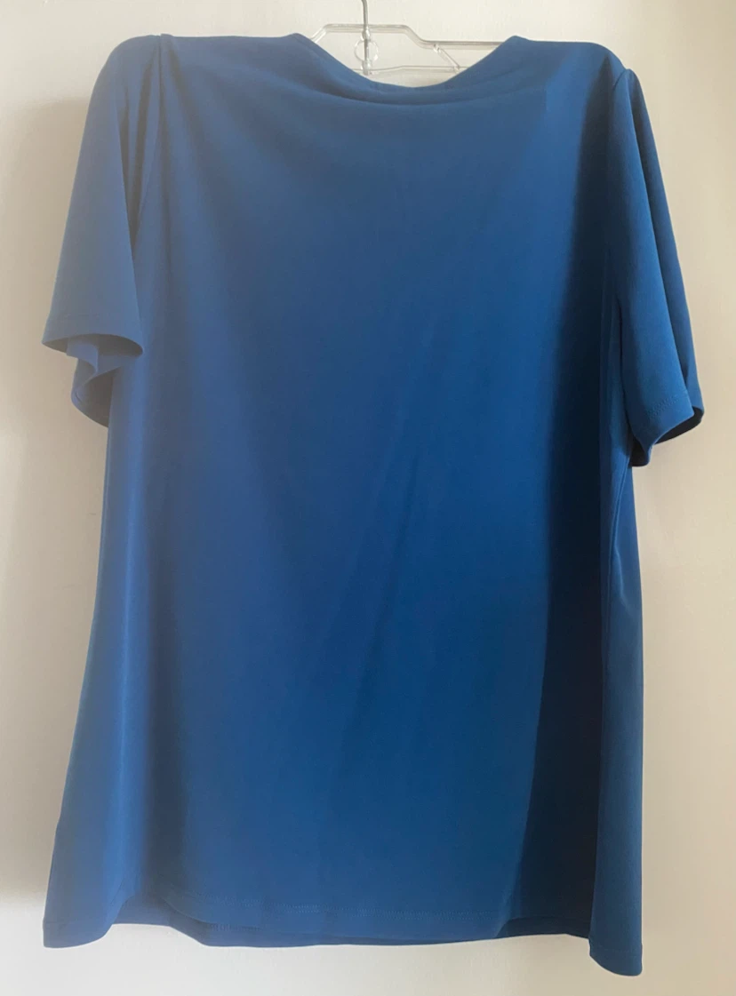 Michael Kors Women's Blue Chain Detail Top - Size Medium