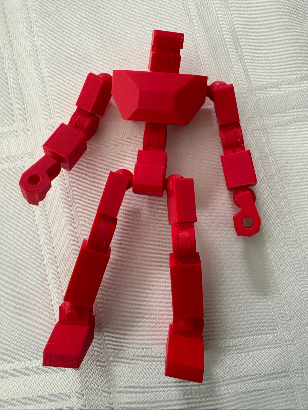 3D Red Articulated Robot Figure
