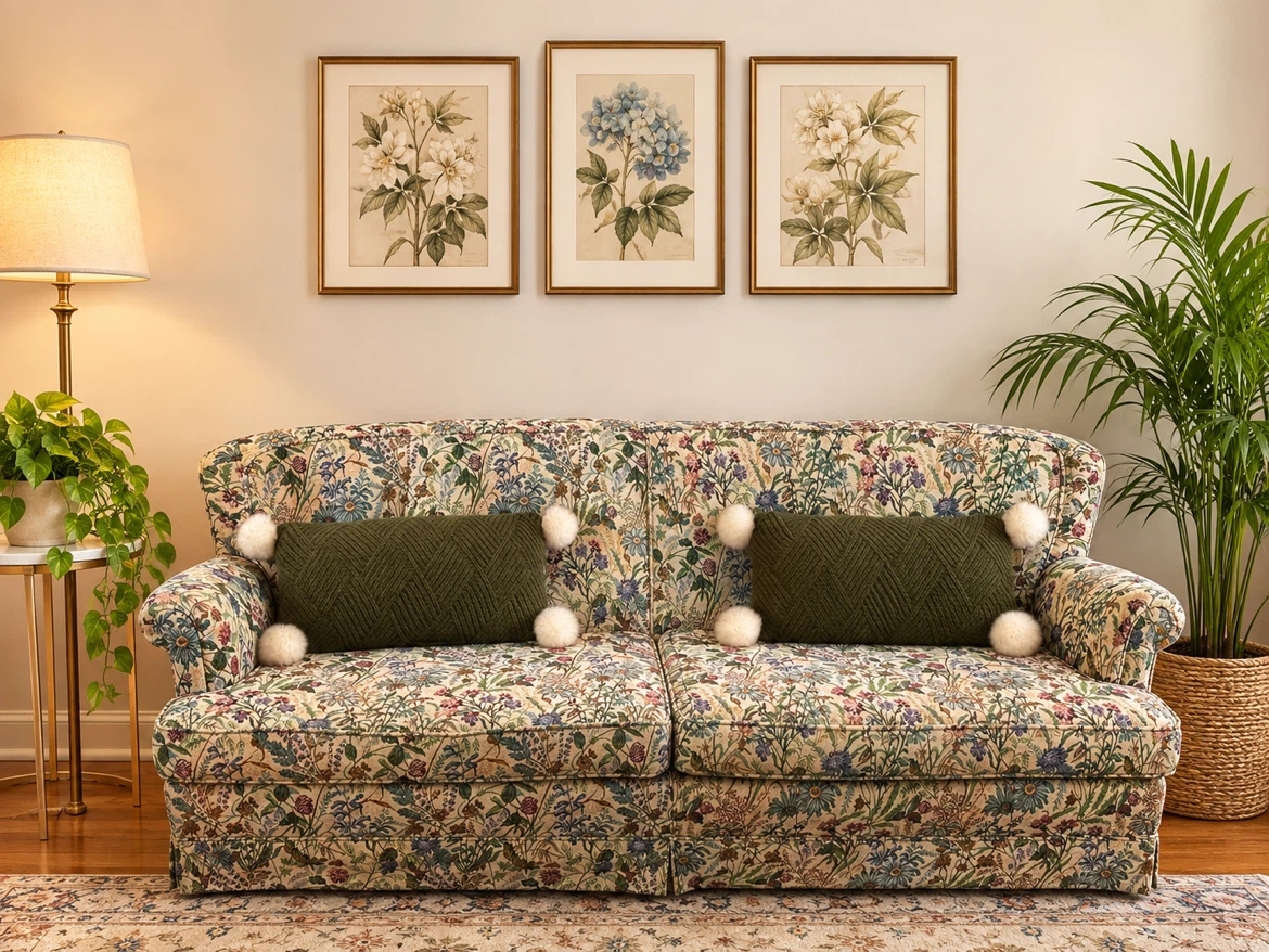 Floral vintage sofa - photo 2