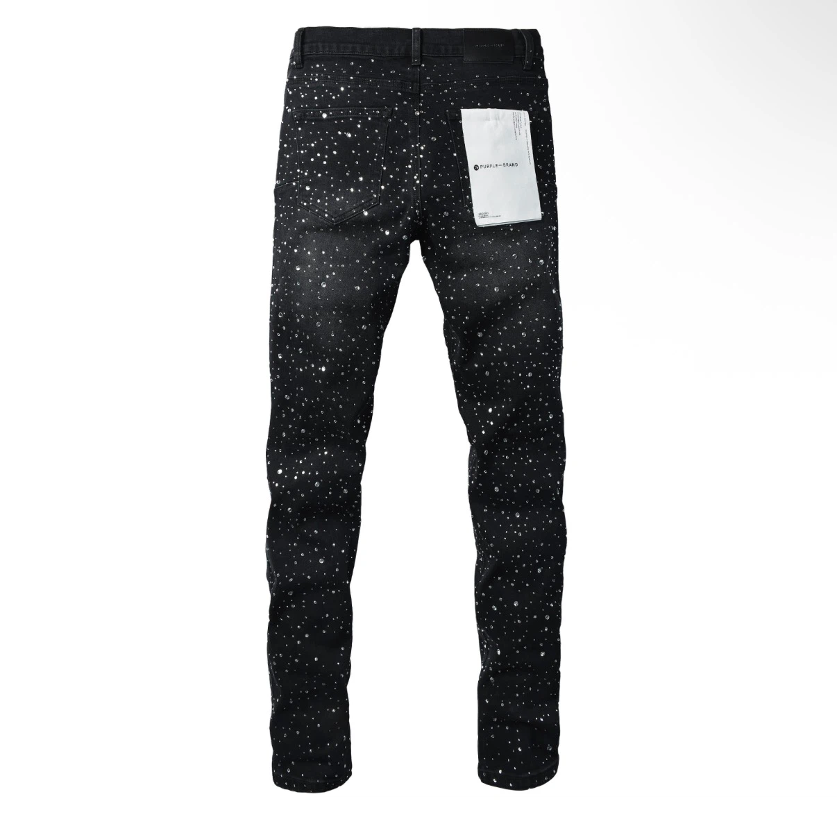Purple Brand Black Crystal Embellished Jeans - photo 2