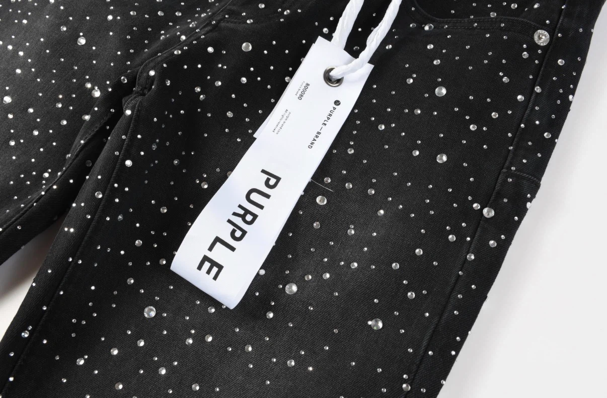 Purple Brand Black Crystal Embellished Jeans - photo 5