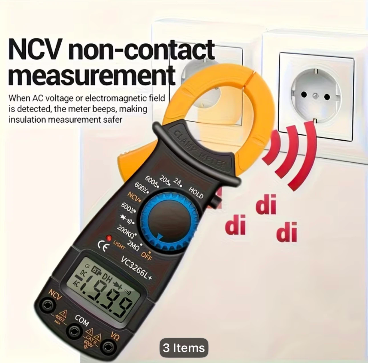 Clamp-On Multimeter Ammeter Set, Including Measuring Pen - photo 5