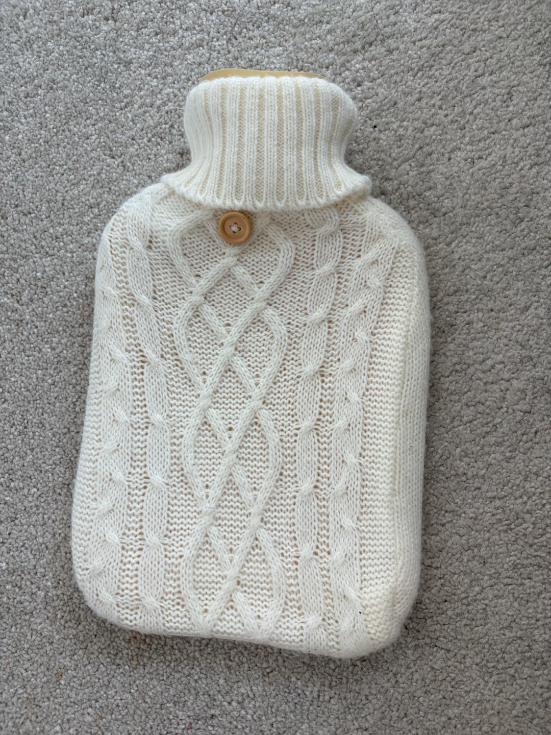 Cream Cable Knit Hot Water Bottle Cover
