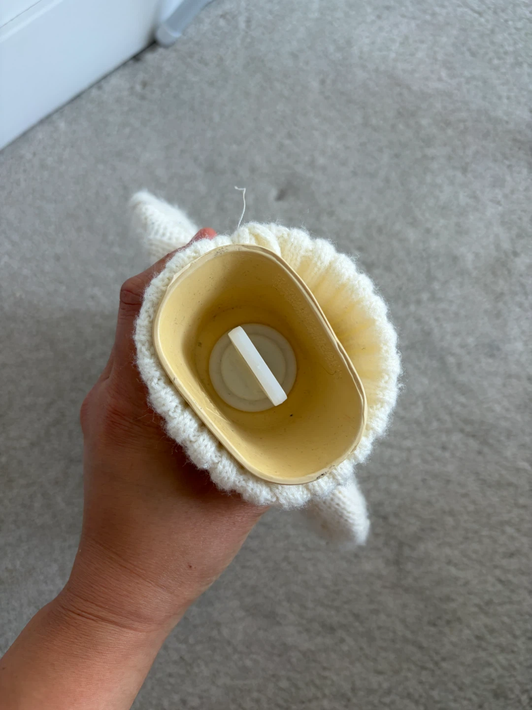 Cream Cable Knit Hot Water Bottle Cover - photo 2