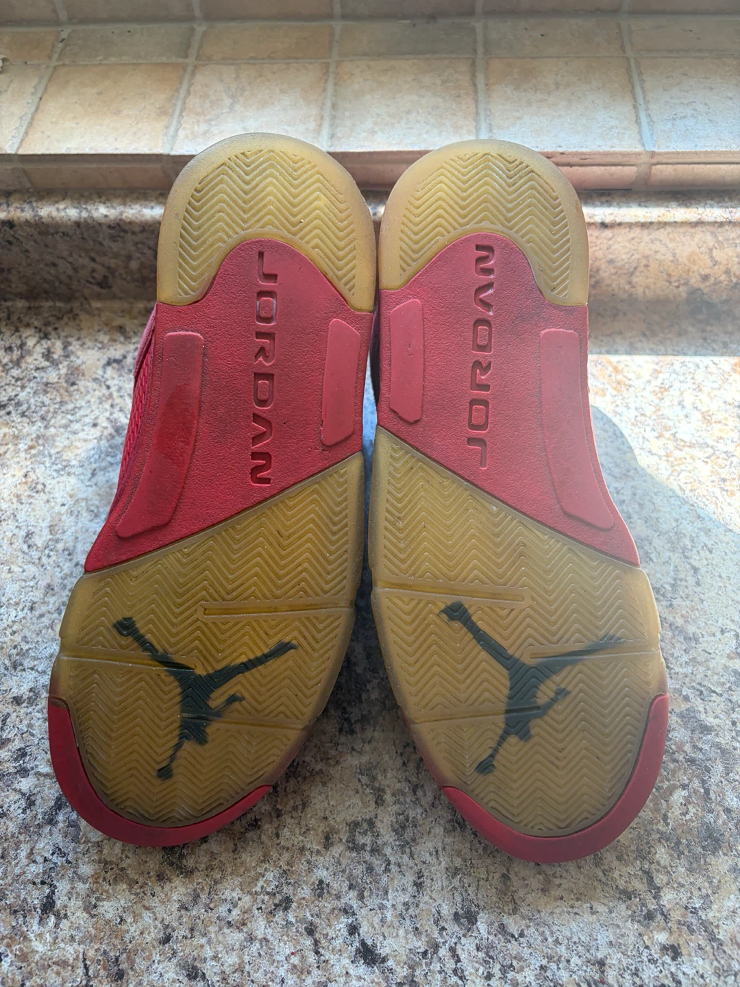 Air Jordan 5 Red Suede Sneakers - photo 5