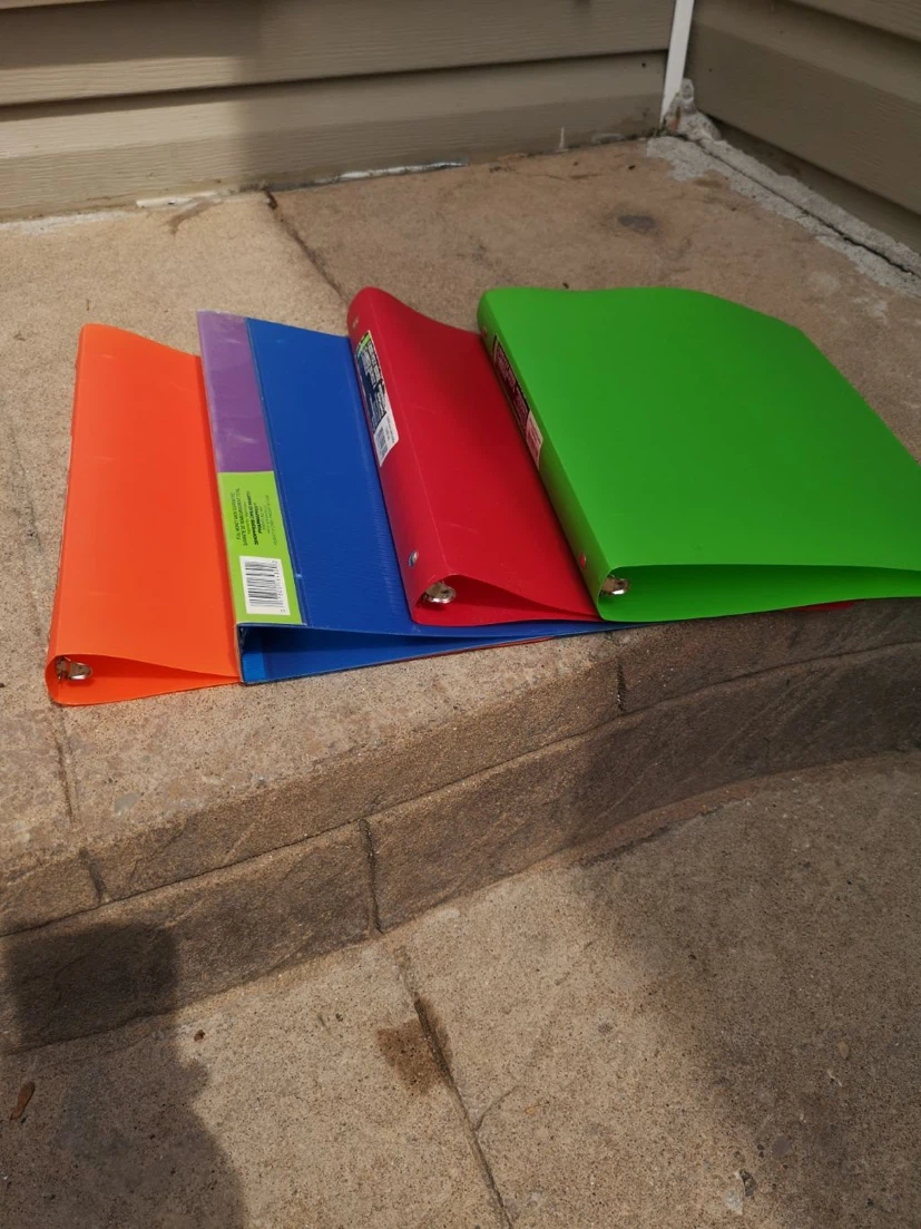 Set of 4 Binders - Orange, Purple, Blue, Red, Green