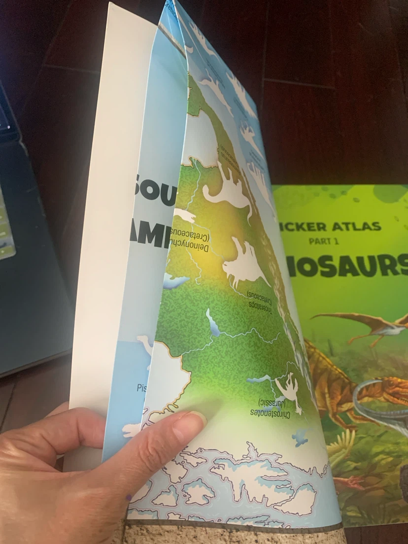 Atlas of Dinosaurs & Animals Book - map & stickers included - photo 2
