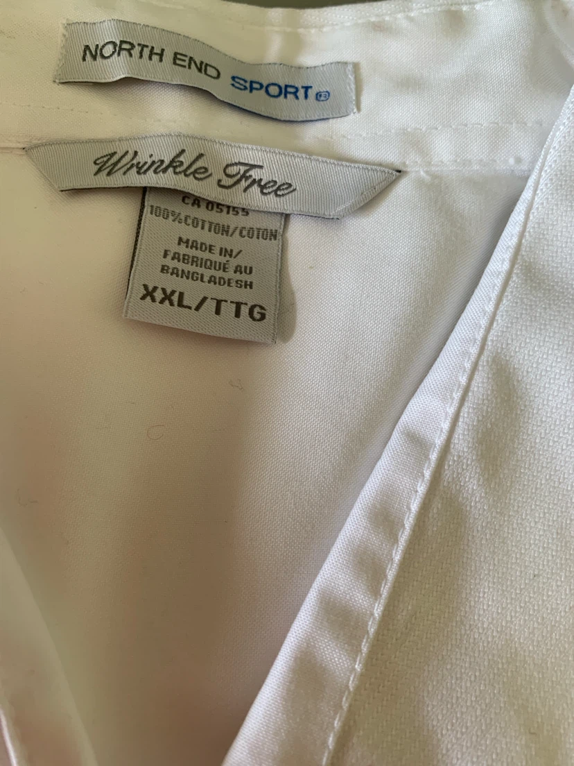 North End Sport White Wrinkle-Free Shirt XXL - photo 2