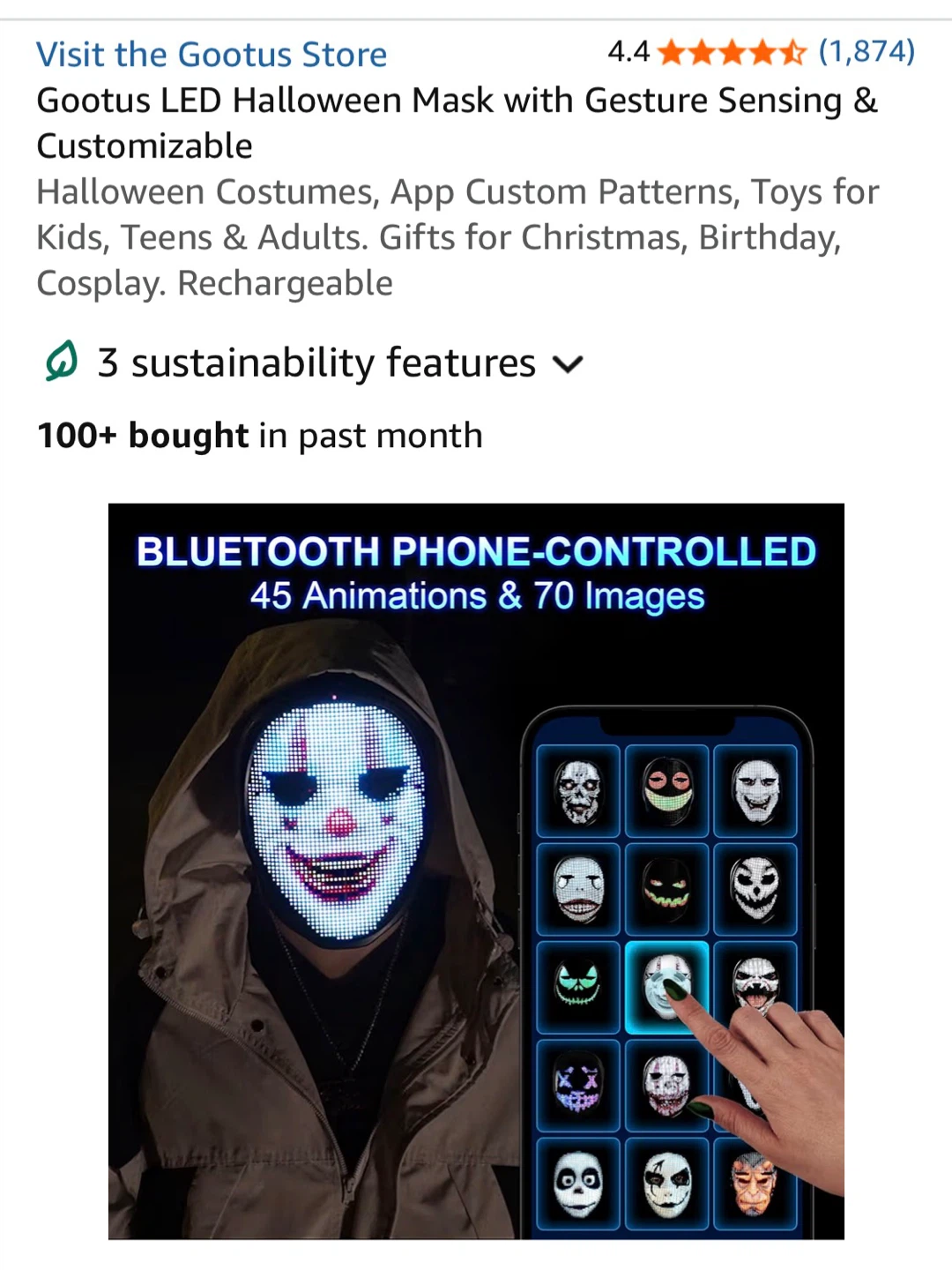 Halloween face changing mask costume - photo 2