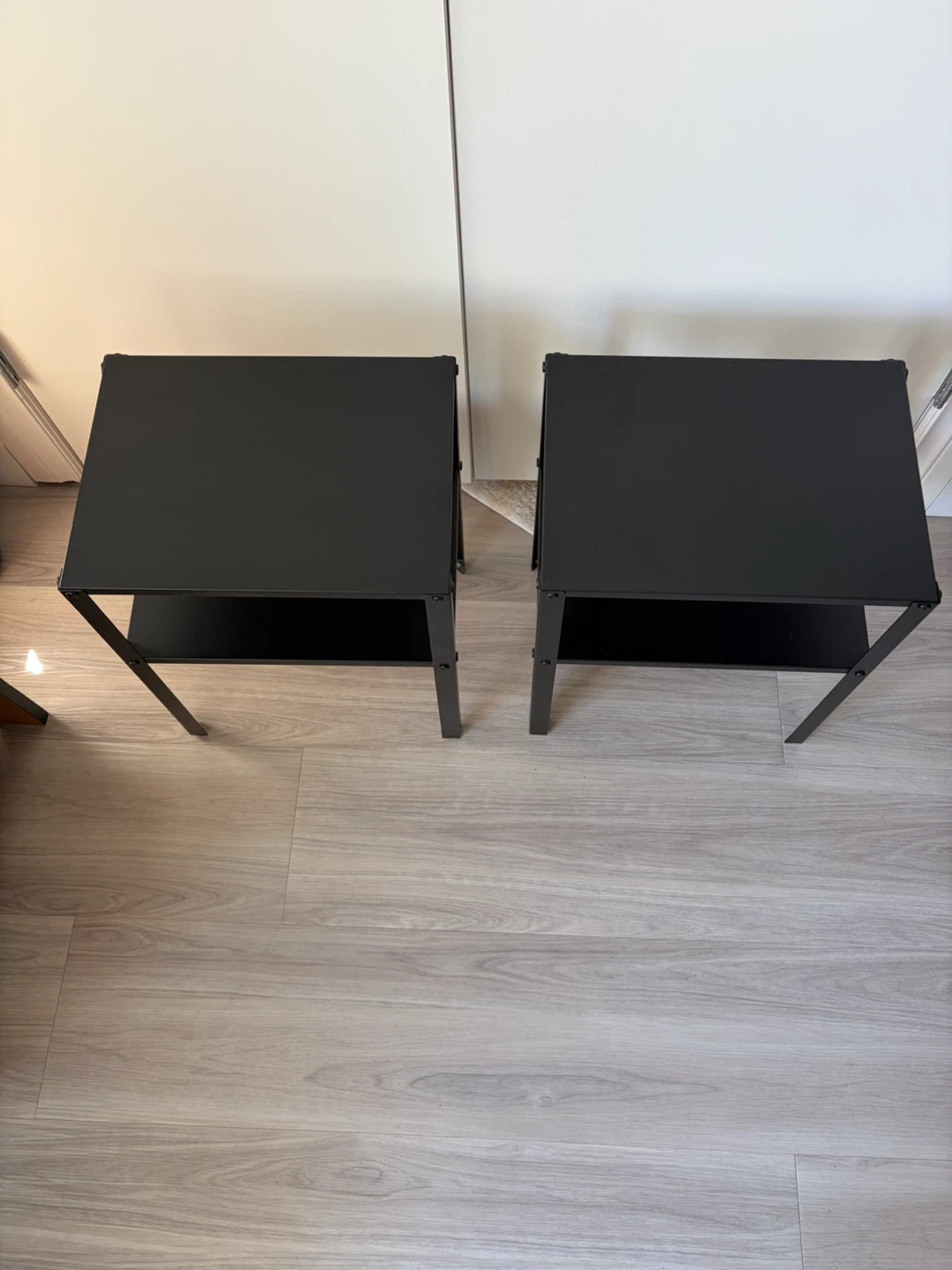Pair of IKEA Black Metal Side Tables - photo 2