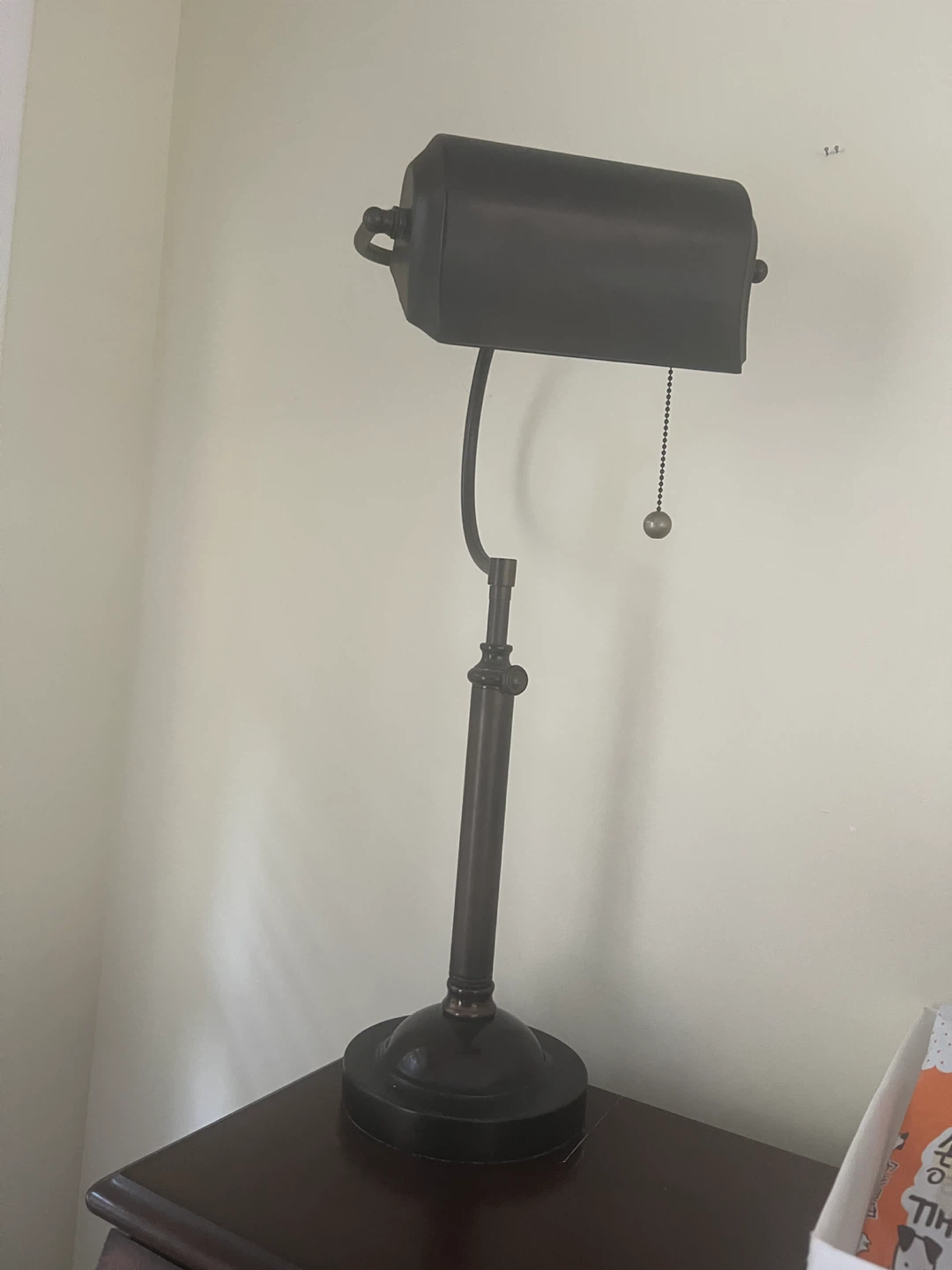Dark Bronze Banker's Lamp with Pull Chain - photo 2