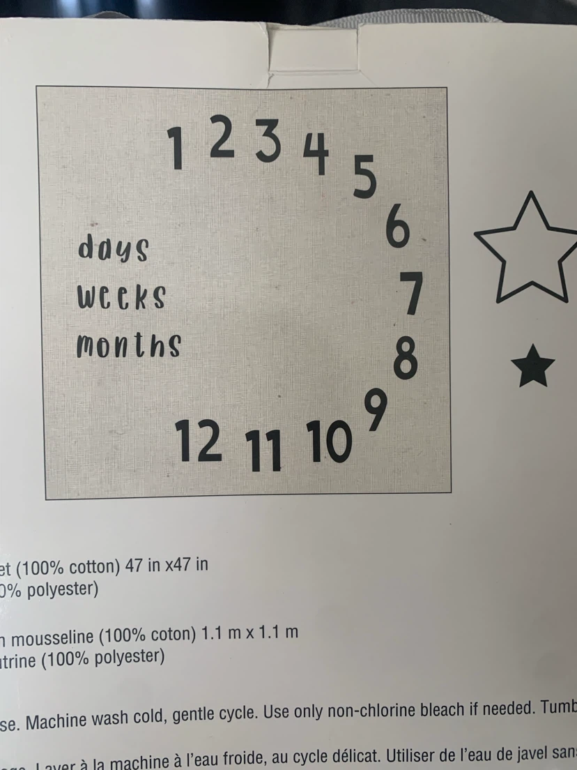 imagine8 Milestone Blanket with Felt Stars - photo 3