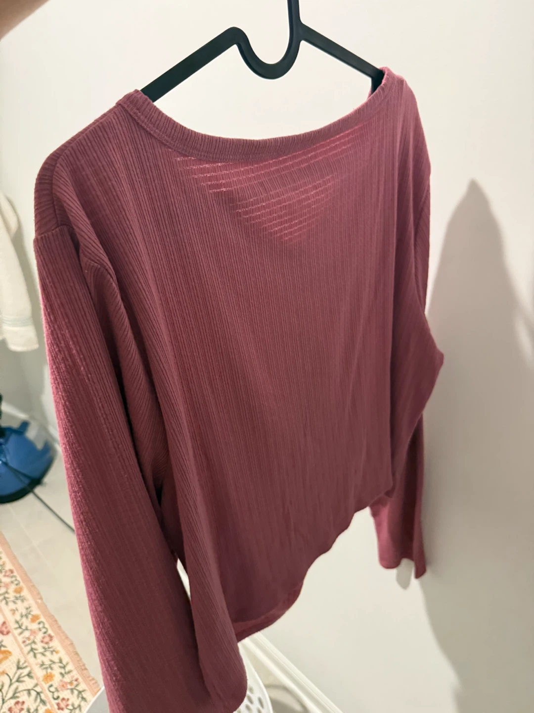 Pink Ribbed Ruched Button-Up Top - photo 2