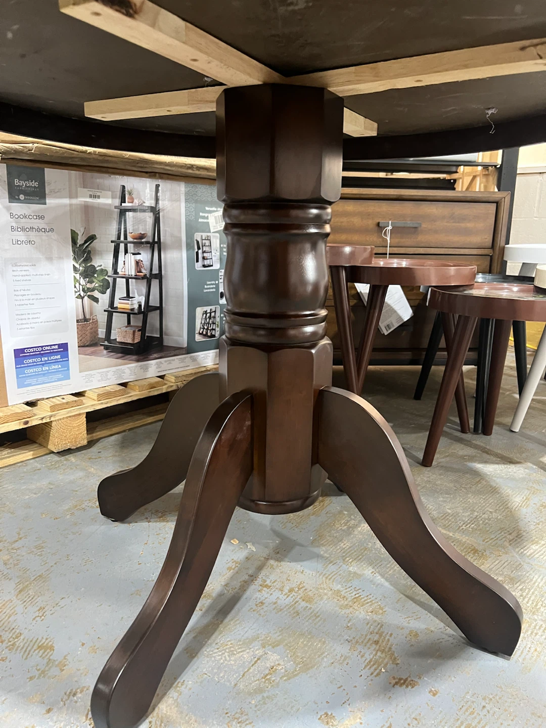 Brand New Malaysian Wood Round Dining Table – New in Box - photo 2