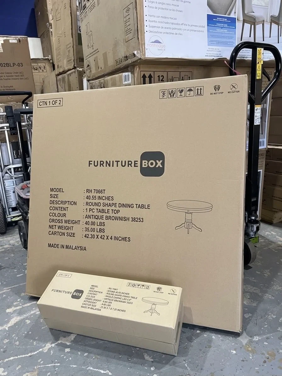 Brand New Malaysian Wood Round Dining Table – New in Box - photo 3
