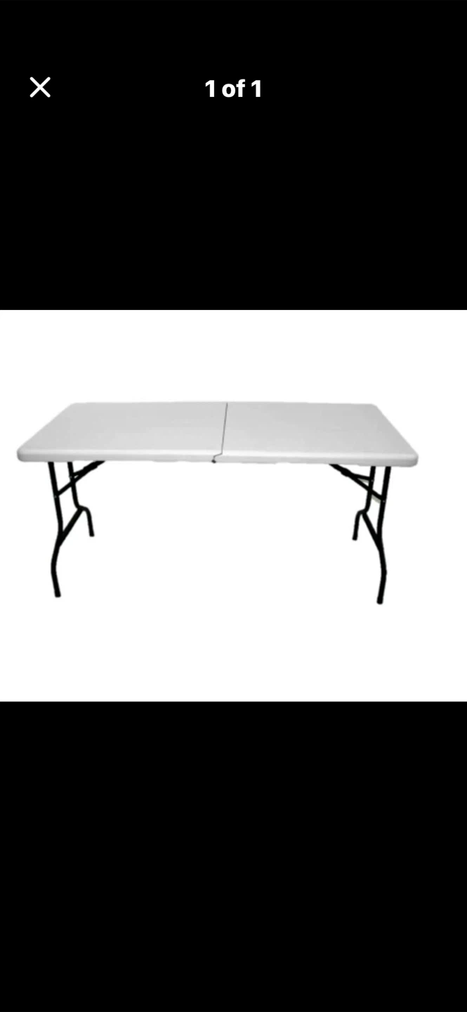White Folding Table