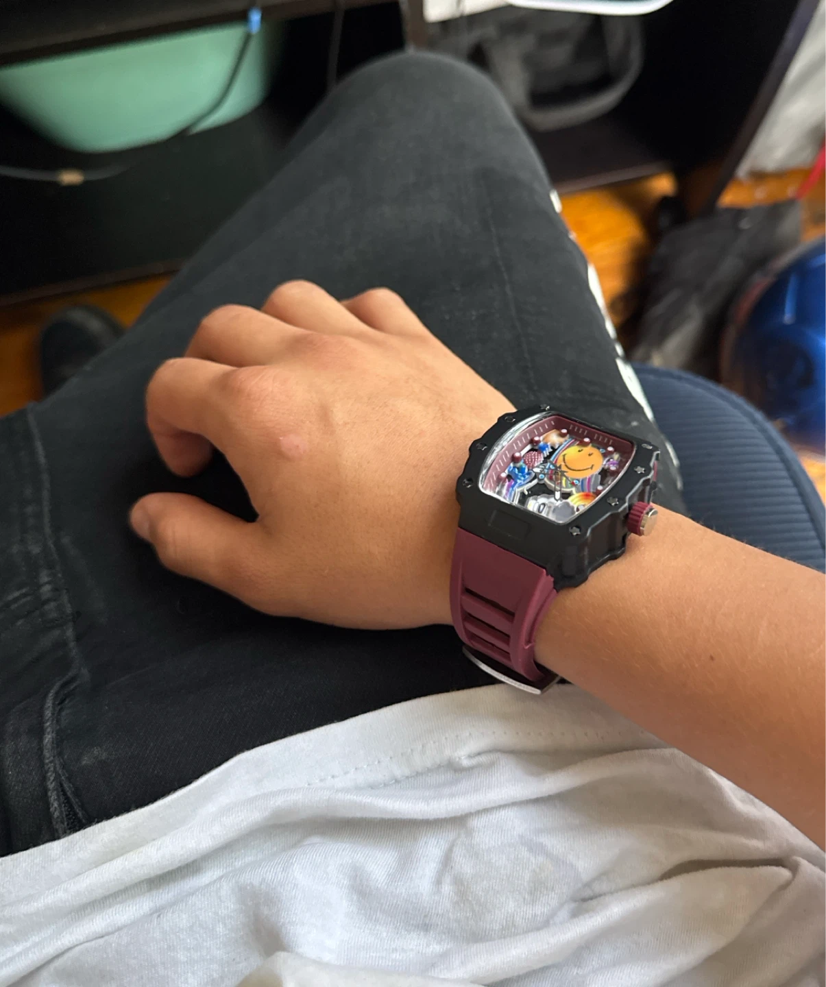Watch with Smiley Face Dial