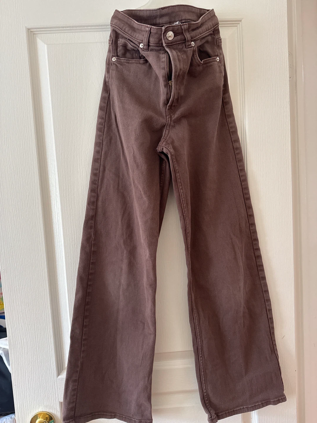Divided Wide Leg Jeans - Brown