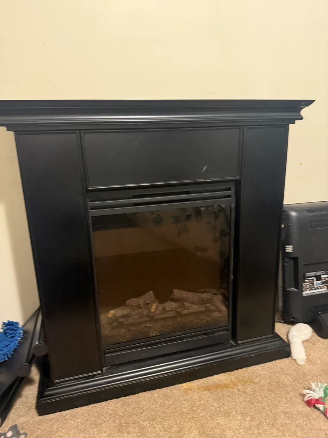 Black Electric Fireplace