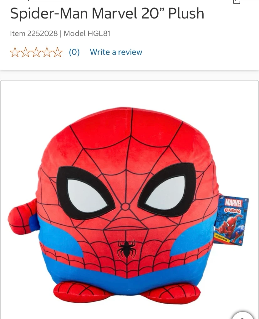 20” Marvel Cuutopia Spider-Man Plush